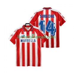 Miehet Atlético Madrid SIMEONE 14 Retro 1994 1995 Lyhythihainen Fanipaita ,Koti