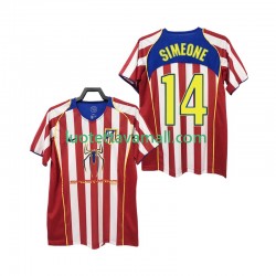 Miehet Atlético Madrid SIMEONE 14 Retro 2004 2005 Lyhythihainen Fanipaita ,Koti