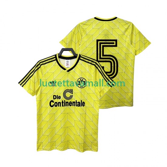 Miehet Borussia Dortmund 5 Retro 1988 1989 Lyhythihainen Fanipaita ,Koti