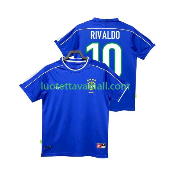 Miehet Brasilia RIVALDO 10 Retro 1998 Lyhythihainen Fanipaita ,Vieras
