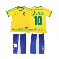 Lapset Brasilia RIVALDO 10 Retro 1998 Lyhythihainen Fanipaita ,Koti