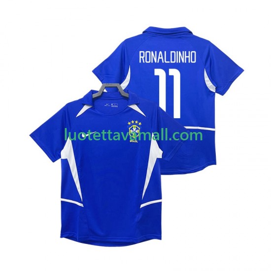 Miehet Brasilia RONALDINHO 11 Retro 2002 Lyhythihainen Fanipaita ,Vieras