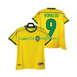 Miehet Brasilia RONALDO 9 Retro 1998 Lyhythihainen Fanipaita ,Koti