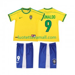 Lapset Brasilia Ronaldo 9 Retro 1998 Lyhythihainen Fanipaita ,Koti