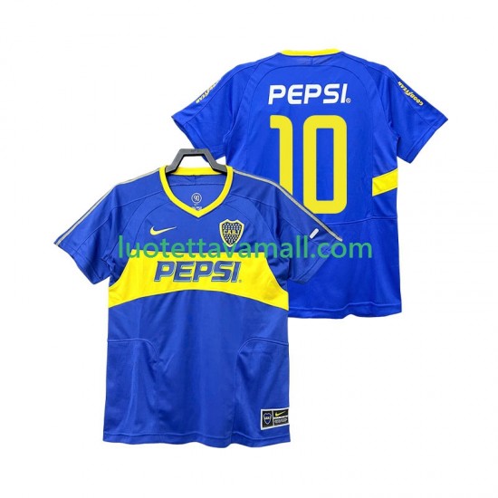 Miehet CA Boca Juniors PEPSI 10 Retro 2003 2004 Lyhythihainen Fanipaita ,Koti