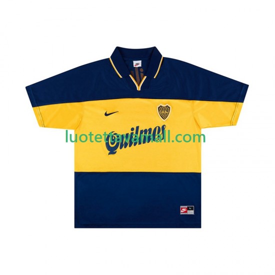 Miehet CA Boca Juniors Retro 1999 2000 Lyhythihainen Fanipaita ,Koti