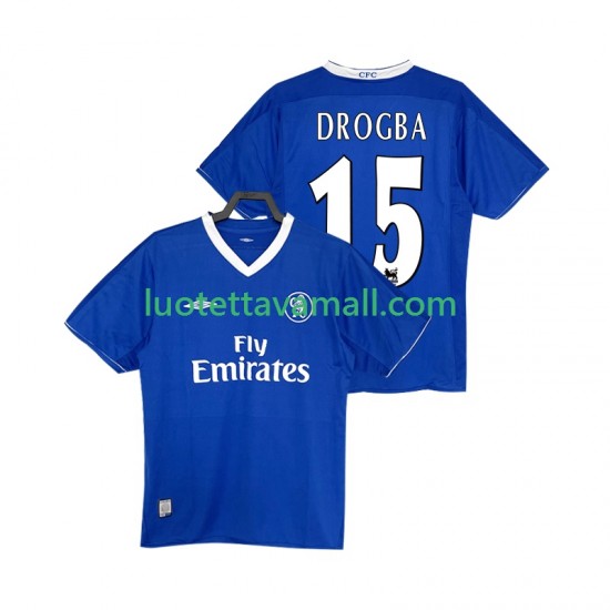 Miehet Chelsea DROGBA 15 Retro 2003 2005 Lyhythihainen Fanipaita ,Koti