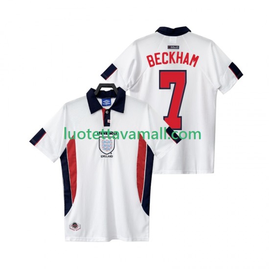 Miehet Englanti BECKHAM 7 Retro 1998 Lyhythihainen Fanipaita ,Koti