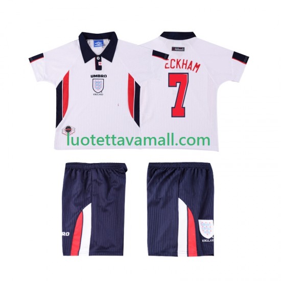 Lapset Englanti Beckham 7 Retro 1998 Lyhythihainen Fanipaita ,Koti