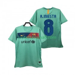 Miehet FC Barcelona A INIESTA 8 Retro 2010 2011 Lyhythihainen Fanipaita ,Vieras