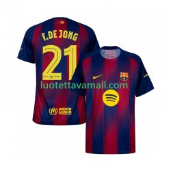 Miehet FC Barcelona Frenkie de Jong 21 Champions League 2025-2026 Lyhythihainen Fanipaita ,Koti