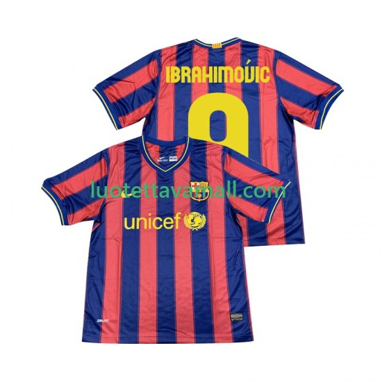 Miehet FC Barcelona Ibrahimovic 9 Retro 2009 2010 Lyhythihainen Fanipaita ,Koti