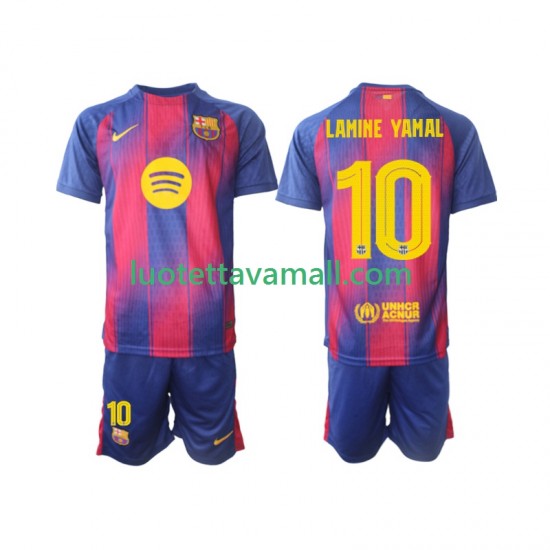 Lapset FC Barcelona Lamine Yamal 10 Champions League 2025-2026 Lyhythihainen Fanipaita ,Koti