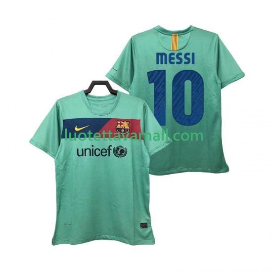 Miehet FC Barcelona Lionel Messi 10 Retro 2010 2011 Lyhythihainen Fanipaita ,Vieras