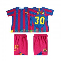 Lapset FC Barcelona Lionel Messi 30 Retro Champions League 2005 2006 Lyhythihainen Fanipaita ,Koti