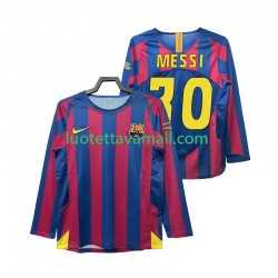 Miehet FC Barcelona Lionel Messi 30 Retro Champions League 2005 2006 Pitkähihainen Fanipaita ,Koti