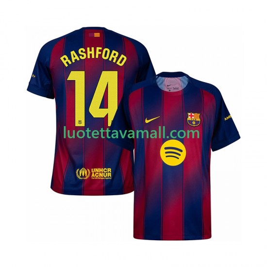 Miehet FC Barcelona Marcus Rashford 14 2025-2026 Lyhythihainen Fanipaita ,Koti