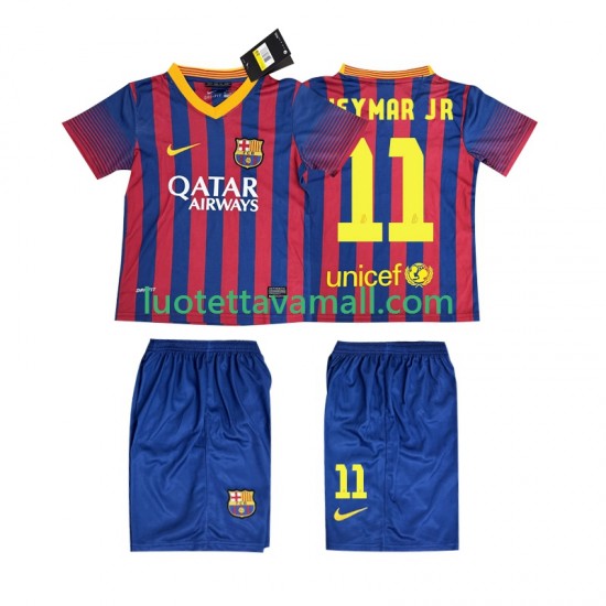 Lapset FC Barcelona Neymar JR 11 Retro 2013 2014 Lyhythihainen Fanipaita ,Koti