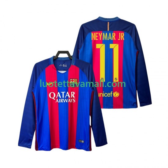 Miehet FC Barcelona Neymar JR 11 Retro 2016 2017 Pitkähihainen Fanipaita ,Koti