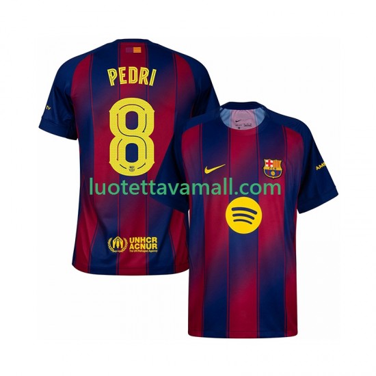 Miehet FC Barcelona Pedri 8 Champions League 2025-2026 Lyhythihainen Fanipaita ,Koti