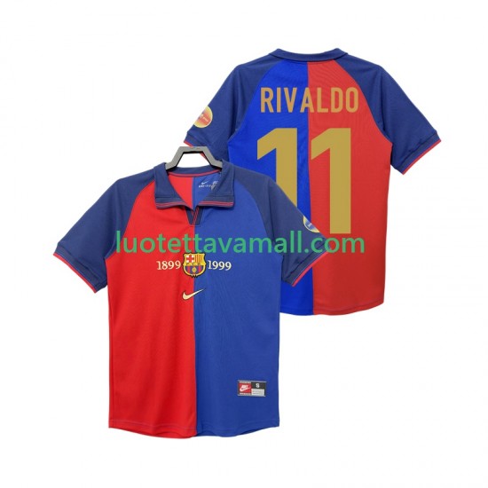 Miehet FC Barcelona RIVALDO 11 Retro 1990 2000 Lyhythihainen Fanipaita ,Koti
