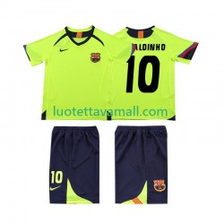 Lapset FC Barcelona RONALDINHO 10 Retro 2005 2006 Lyhythihainen Fanipaita ,Vieras