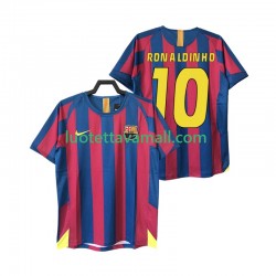 Miehet FC Barcelona RONALDINHO 10 Retro 2005 2006 Lyhythihainen Fanipaita ,Koti