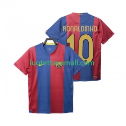Miehet FC Barcelona RONALDINHO 10 Retro 2006 2007 Lyhythihainen Fanipaita ,Koti