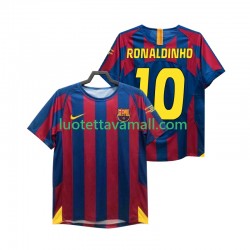 Miehet FC Barcelona RONALDINHO 10 Retro Champions League 2005 2006 Lyhythihainen Fanipaita ,Koti