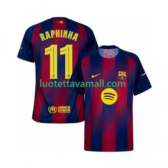 Miehet FC Barcelona Raphinha 11 Champions League 2025-2026 Lyhythihainen Fanipaita ,Koti