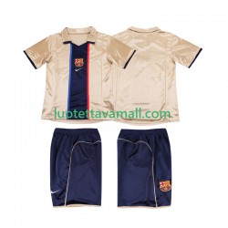 Lapset FC Barcelona Retro 2001 2002 Lyhythihainen Fanipaita ,Vieras