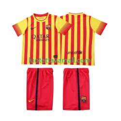 Lapset FC Barcelona Retro 2013 2014 Lyhythihainen Fanipaita ,Vieras