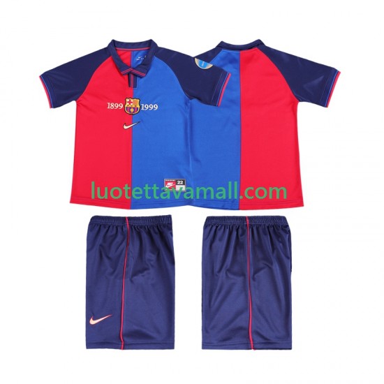 Lapset FC Barcelona Retro 1999 2000 Lyhythihainen Fanipaita ,Koti