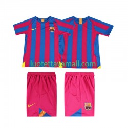 Lapset FC Barcelona Retro 2005 2006 Lyhythihainen Fanipaita ,Koti