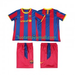 Lapset FC Barcelona Retro 2010 2011 Lyhythihainen Fanipaita ,Koti