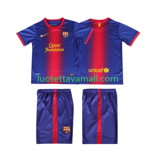 Lapset FC Barcelona Retro 2012 2013 Lyhythihainen Fanipaita ,Koti