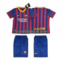 Lapset FC Barcelona Retro 2013 2014 Lyhythihainen Fanipaita ,Koti