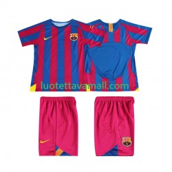 Lapset FC Barcelona Retro Champions League 2005 2006 Lyhythihainen Fanipaita ,Koti