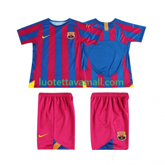 Lapset FC Barcelona Retro Champions League 2005 2006 Lyhythihainen Fanipaita ,Koti