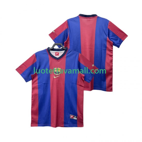 Miehet FC Barcelona Retro 1998 1999 Lyhythihainen Fanipaita ,Koti