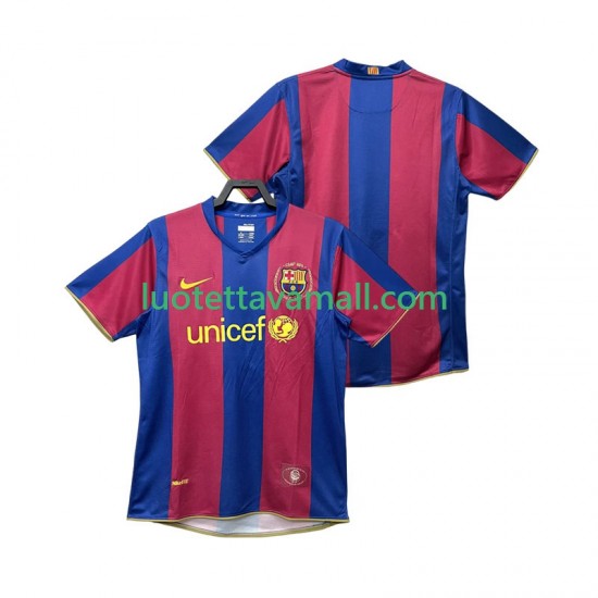 Miehet FC Barcelona Retro 2007 2008 Lyhythihainen Fanipaita ,Koti