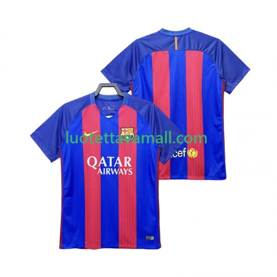 Miehet FC Barcelona Retro 2016 2017 Lyhythihainen Fanipaita ,Koti