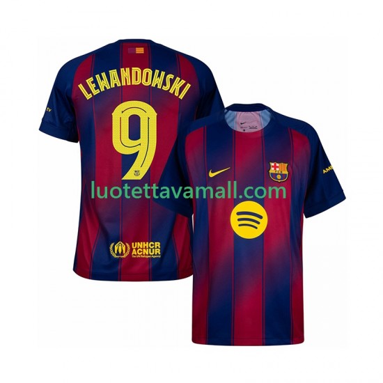 Miehet FC Barcelona Robert Lewandowski 9 Champions League 2025-2026 Lyhythihainen Fanipaita ,Koti