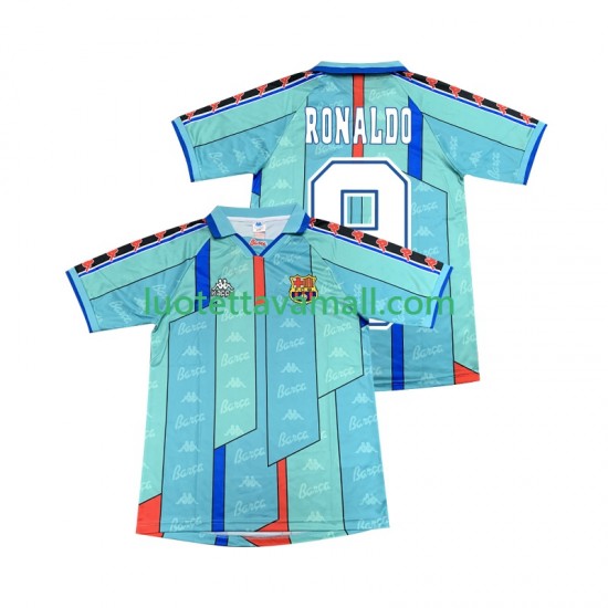 Miehet FC Barcelona Ronaldo 9 Retro 1996 1997 Lyhythihainen Fanipaita ,Vieras