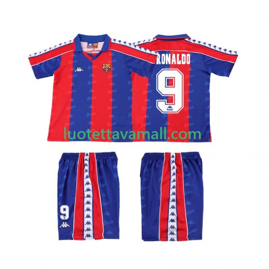 Lapset FC Barcelona Ronaldo 9 Retro 1992 1995 Lyhythihainen Fanipaita ,Koti