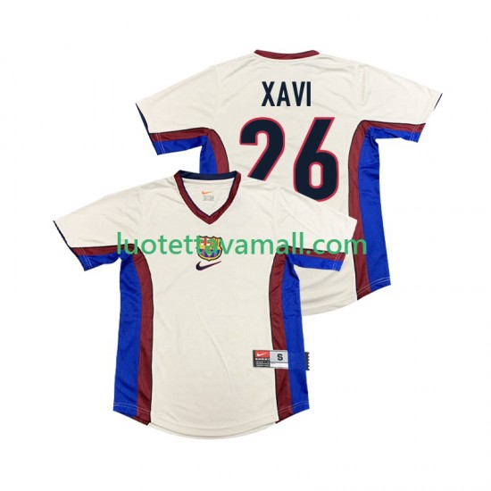 Miehet FC Barcelona XAVI 26 Retro 1998 1999 Lyhythihainen Fanipaita ,Vieras
