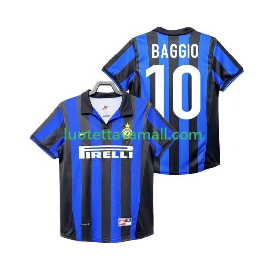 Miehet Inter Milan BAGGIO 10 Retro 1998 1999 Lyhythihainen Fanipaita ,Koti