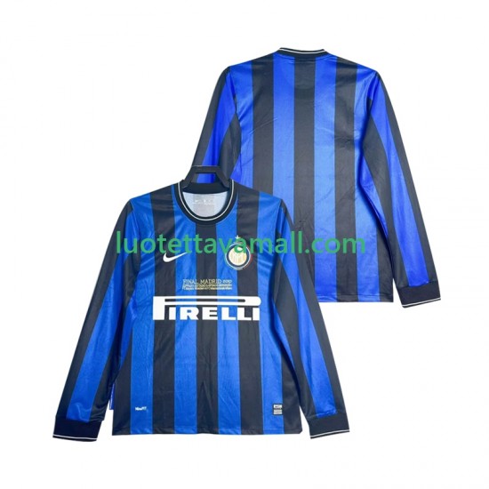 Miehet Inter Milan Retro 2009 2010 Pitkähihainen Fanipaita ,Koti