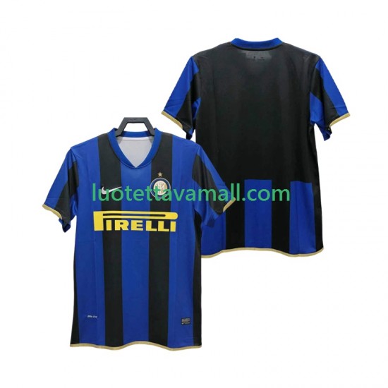 Miehet Inter Milan Retro Champions League 2008 2009 Lyhythihainen Fanipaita ,Koti
