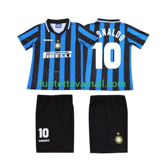 Lapset Inter Milan Ronaldo 10 Retro 1997 1998 Lyhythihainen Fanipaita ,Koti